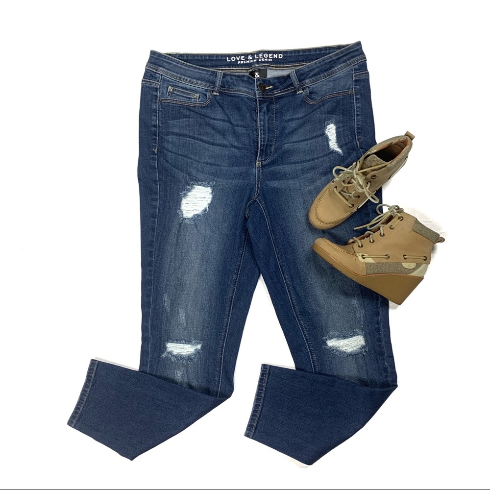 LOVE & LEGEND || Distressed Skinny Premium Denim